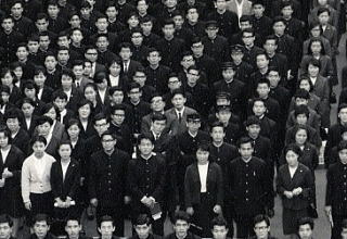 1966年10月16日開催第３回関東学生新人吟詠発表大会記念（於中央大学）集合写真の一部拡大